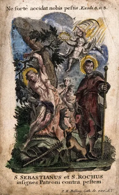 Saint Sebastian and Saint Roch as plague saints and martyrs