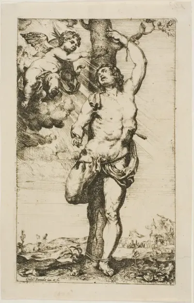 Saint Sebastian Crowned by an Angel