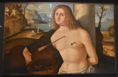 Saint Sébastien au donateur
