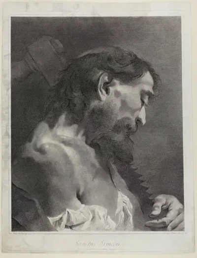 Saint Simon, from The Holy Family and the Twelve Apostles