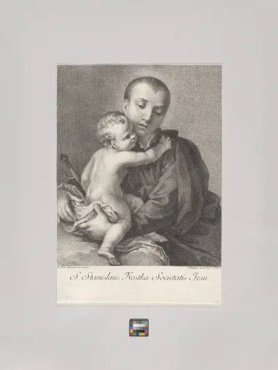 Saint Stanislaus Kostka holding the Christ child in his arms