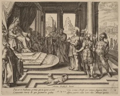 Saint Stephen before the Council