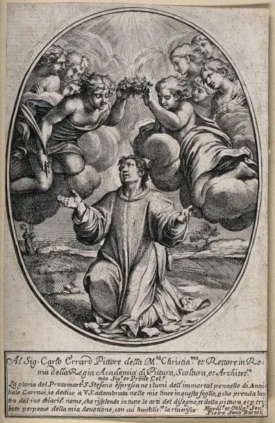 Saint Stephen. Engraving by P.S. Bartoli