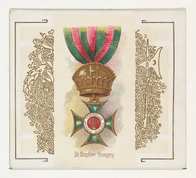 Saint Stephen, Hungary, from the World's Decorations series (N44) for Allen & Ginter Cigarettes