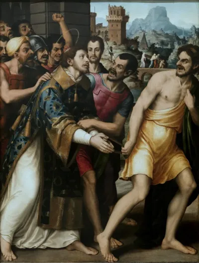 Saint Stephen is led to Martyrdom