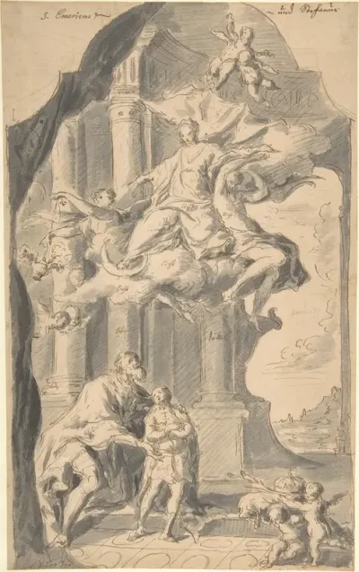 Saint Stephen of Hungary Presenting his Son, Saint Emeric, to the Virgin