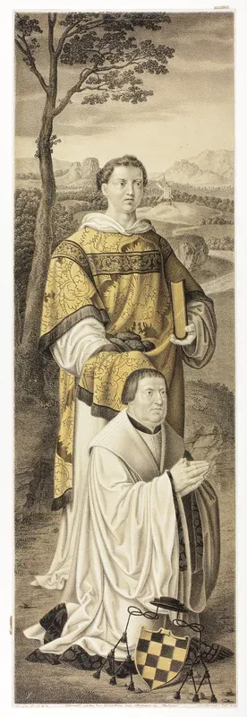 Saint Stephen with a patron, from Galerie des Frères Boisserée