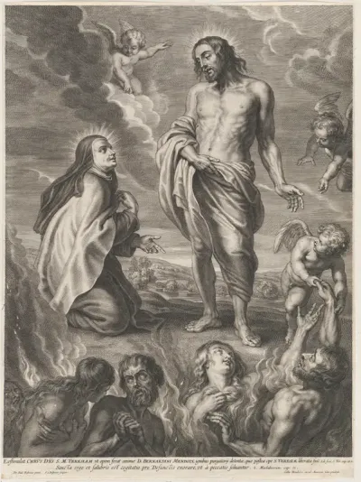 Saint Teresa of Avila interceding for Bernardino de Mendoza