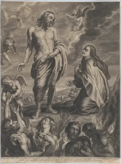 Saint Teresa of Avila interceding for Bernardino de Mendoza