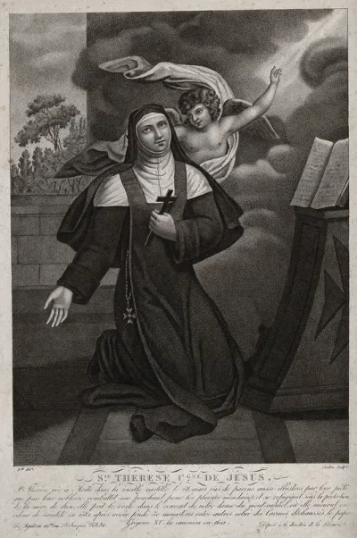 Saint Teresa. Stipple engraving by Carden