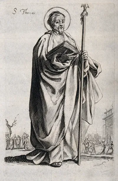 Saint Thomas. Engraving after J. Callot
