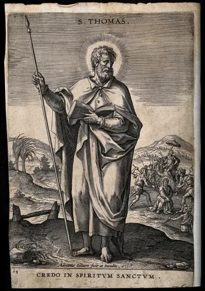 Saint Thomas. Engraving by A. Collaert