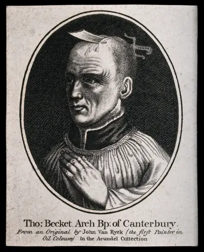 Saint Thomas of Canterbury with the knife as attribute of his matyrdom