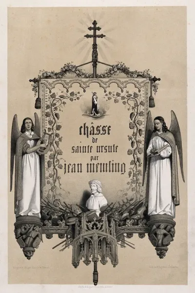 Saint Ursula: a banner to the saint introducing Memlinc's paintings of her