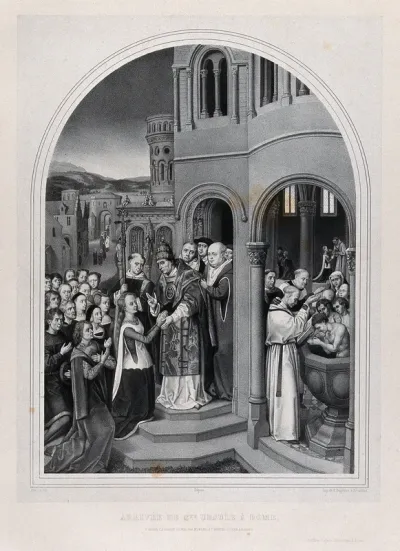 Saint Ursula arriving in Rome