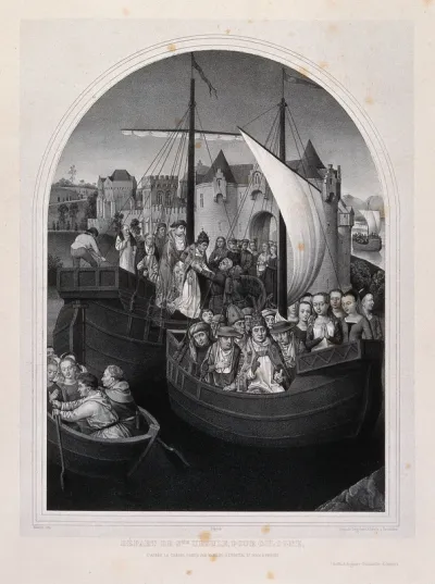 Saint Ursula embarks in Rome to go to Cologne
