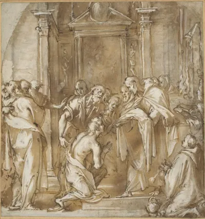 Saint Vincent Ferrer Taking His Vestments