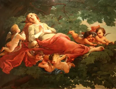 Sainte Madeleine bercée par les anges