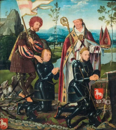 Saints George and Nicasius with Georg and Nicasius Hackeney