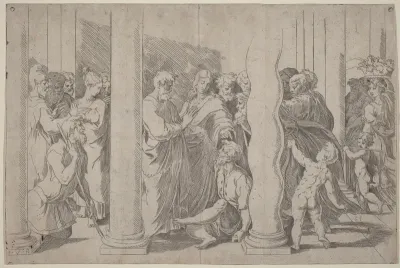 Saints Peter and John Healing the Lame Man at the Golden Gate