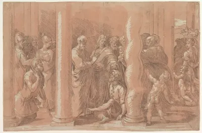 Saints Peter and John healing the Sick