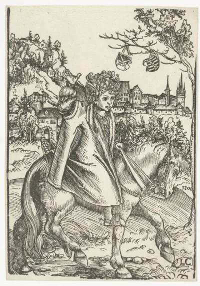 Saksische prins te paard