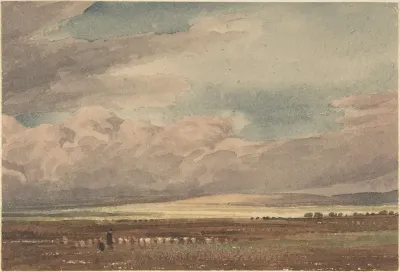 Salisbury Plain with Old Sarum in the distance, Wiltshire