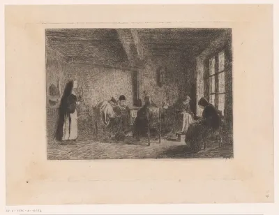 Salle de vieillards à la Salpétrière