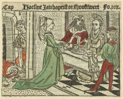 Salome brengt het hoofd van Johannes de Doper naar Herodias