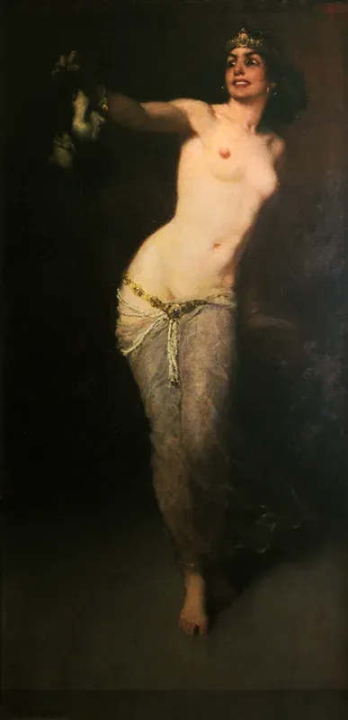 Salomé holding the severed head of John the Baptist
