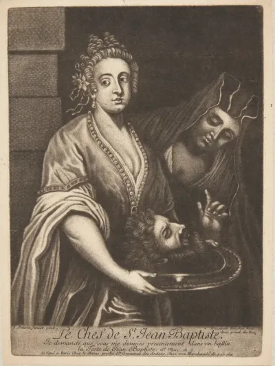 Salome med Johannes Døberens hoved på et fad