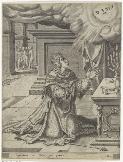 Salomo bidt tot God om wijsheid