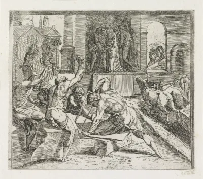 Salomo bouwt de tempel in Jerusalem