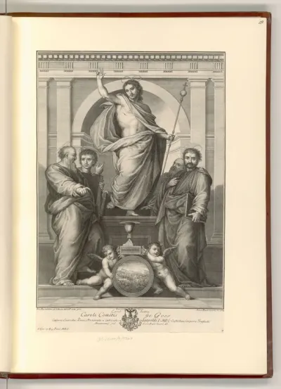 Salvator mundi mit Evangelisten