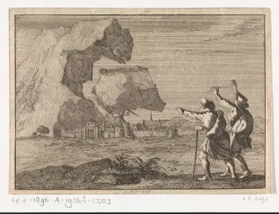 Salzburg wordt vernield door een neerstortende berg, 1669