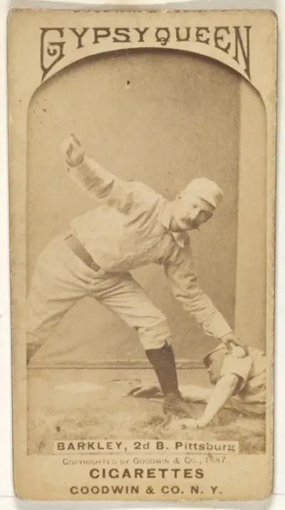 Sam Barkley, 2nd Base, Pittsburgh, from the Old Judge series (N172) for Old Judge and Gypsy Queen Cigarettes