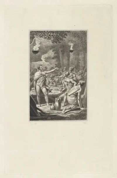 Samenzwering van Claudius Civilis met de Bataven in het Schakerbos