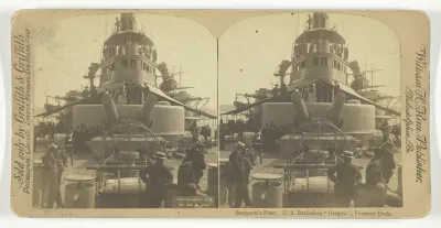 Sampson's Fleet. U.S. Battleship "Oregon", Forward Deck