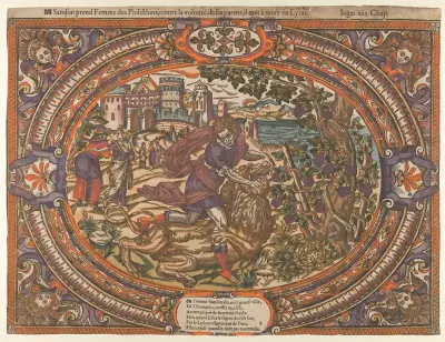 Samson and the Lion, from "The Story of Samson"