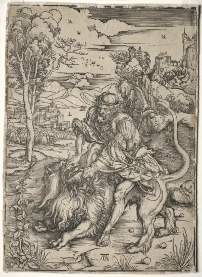 Samson Killing the Lion