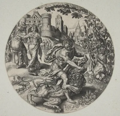 Samson sønderriver løven