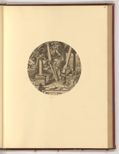 Samson zerstört den Tempel der Philister