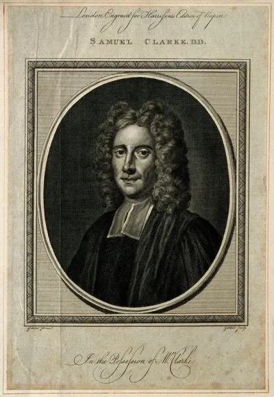 Samuel Clarke. Line engraving by J. Goldar after T. Gibson
