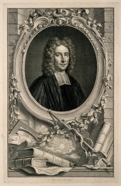 Samuel Clarke. Line engraving by J. Houbraken, 1756, after T. Gibson