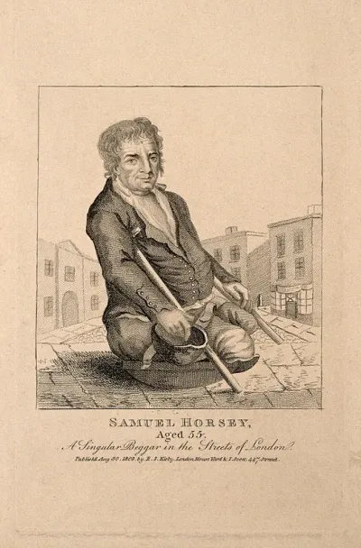 Samuel Horsey, a legless beggar