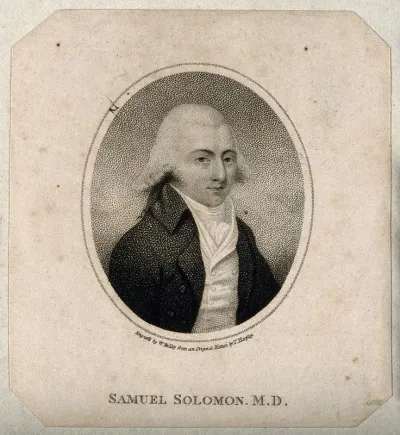 Samuel Solomon. Stipple engraving by W. Ridley after J. T. Harpley