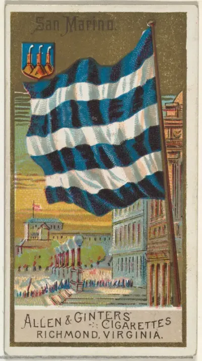 San Marino, from Flags of All Nations, Series 2 (N10) for Allen & Ginter Cigarettes Brands