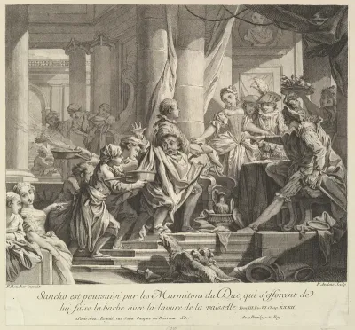 Sancho Pursued by the Kitchen Boys of the Duke