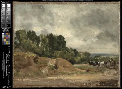 Sandbanks and a Cart and Horses on Hampstead Heath