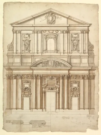 Santa Maria in Vallicella, elevation; plan